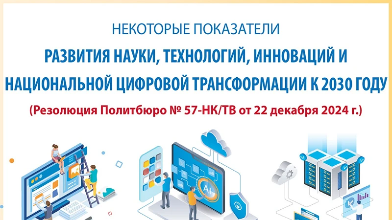 Некоторые показатели развития науки, технологий, инноваций и национальной цифровой трансформации к 2030 г.