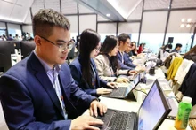 Оживлённая и напряжённая рабочая атмосфера в Пресс-центре XIV Съезда