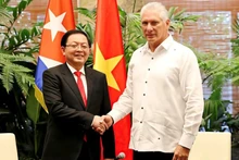 Вице-премьер Хо Куок Зунг и Первый секретарь ЦК КПК, Президент Кубы Мигель Диас-Канель Бермудес.