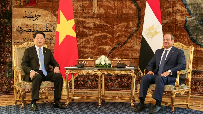 Президент Лыонг Кыонг и Президент Египта Абдель Фаттах ас-Сиси. Фото: ВИА