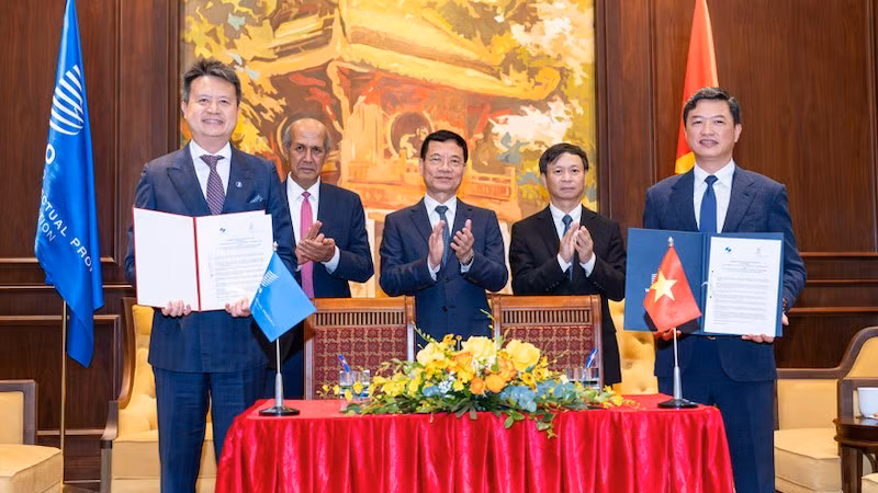 Департамент интеллектуальной собственности и ВОИС подписали Меморандум о взаимопонимании в области интеллектуальной собственности. Фото: Vietnam+