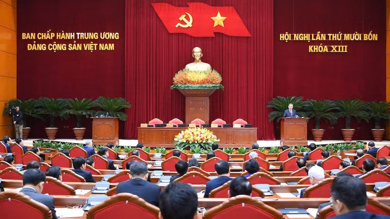 Общий вид закрытия пленума. Фото: Данг Кхоа