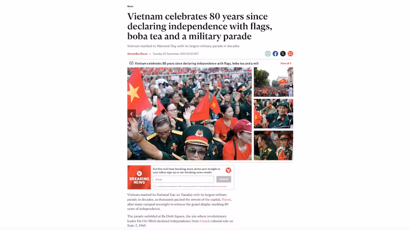 Статья на сайте The Independent.