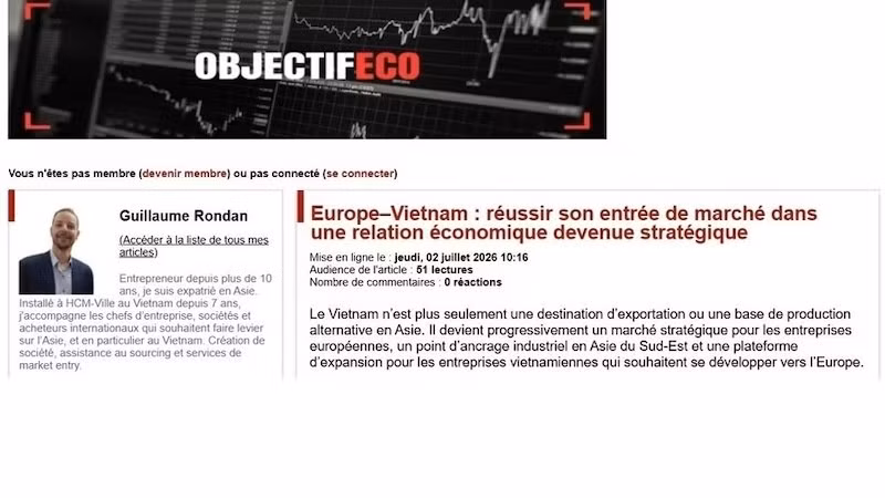 Статья на сайте Objectif Eco.