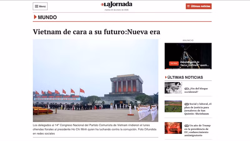 Статья, опубликованная на сайте газеты La Jornada.