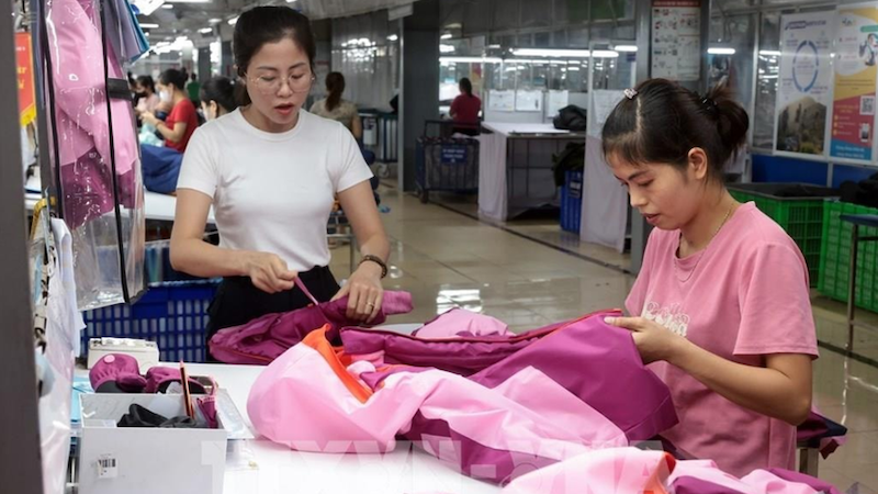 Производство швейной продукции на предприятии компании TNG Garment Company в провинции Тхайнгуен. Фото: ВИА