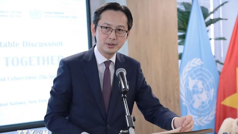 Посол До Хунг Вьет, глава постоянной миссии Вьетнама при ООН, выступает на мероприятии. Фото: ВИА