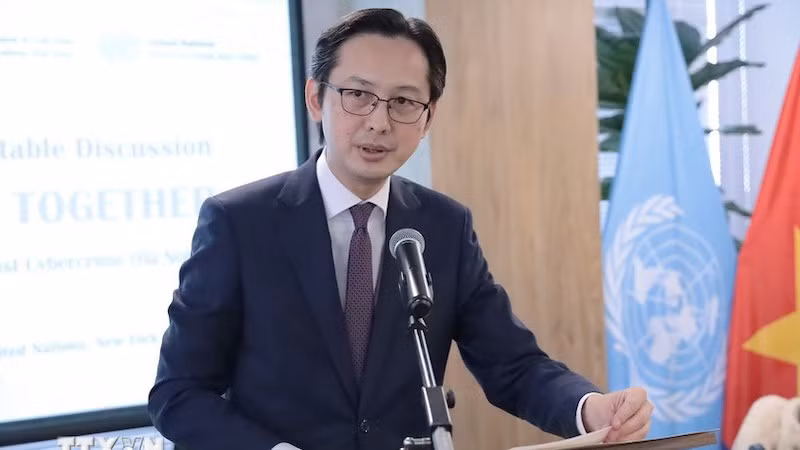 Посол До Хунг Вьет, глава постоянной миссии Вьетнама при ООН, выступает на мероприятии. Фото: ВИА