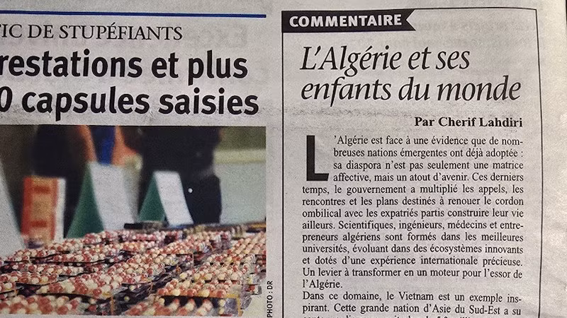 Статья в газета El Watan. Фото: ВИА