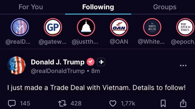 Президент США Дональд Трамп объявил о достижении торгового соглашения с Вьетнамом. 