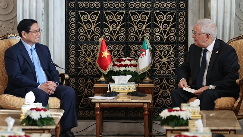 Премьер-министр Фам Минь Тьинь и Председатель Совета нации Алжира Аззуз Насри. Фото: VGP