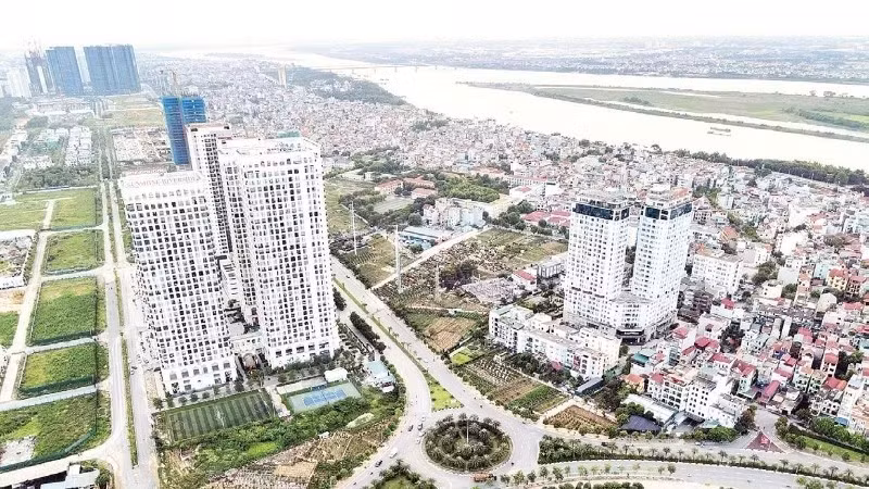 Красная река определяется как новая центральная ландшафтная ось Ханоя. Фото: Данг Ань