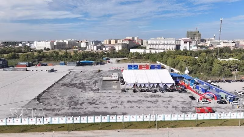 Общий вид внутреннего контейнерного терминала Танканг– Mокбай (1-й этап) в провинции Тэйнинь. Фото: ВИА