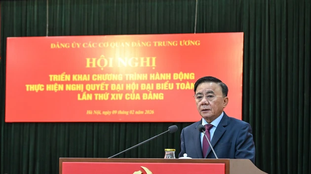 [Фото] Партком центральных партийных органов развертывает программу действий по реализации Резолюции XIV съезда КПВ