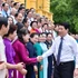 Президент Лыонг Кыонг встречается с делегацией выдающихся кадровых работников Вьетнамской ассоциации поощрения образования со всей страны. Фото: Тхюи Нгуен