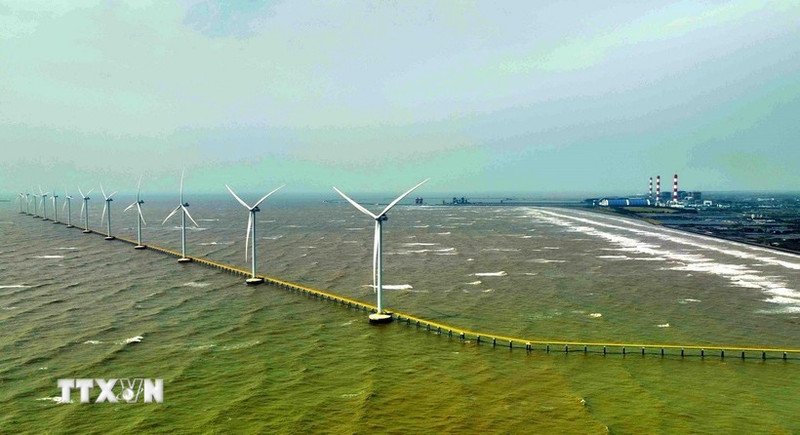 Ветряные турбины на ветроэлектростанции Республика Корея - Чавинь. (Фото: ВИА)