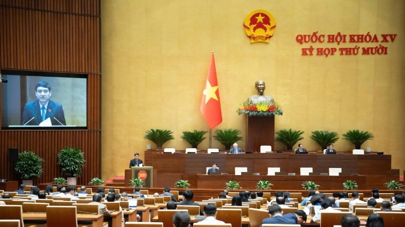 Депутаты НС работают в зале заседаний. (Фото: НС Вьетнама)