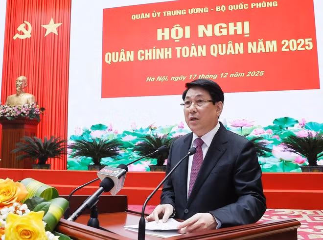 Президент Лыонг Кыонг выступил с руководящей речью. (Фото: ВИА)