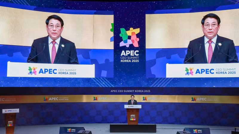 Президент Лыонг Кыонг выступает на саммите АТЭС. (Фото: Суан Ки)