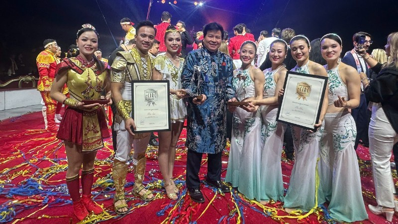 Вьетнамский цирк получил множество наград на Международном цирковом фестивале «Золотой слон» 2026 года. (Фото: Вьетнамская цирковая федерация)