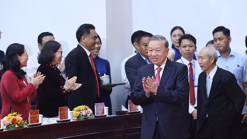 Генеральный секретарь ЦК КПВ То Лам на церемонии. Фото: ВИА