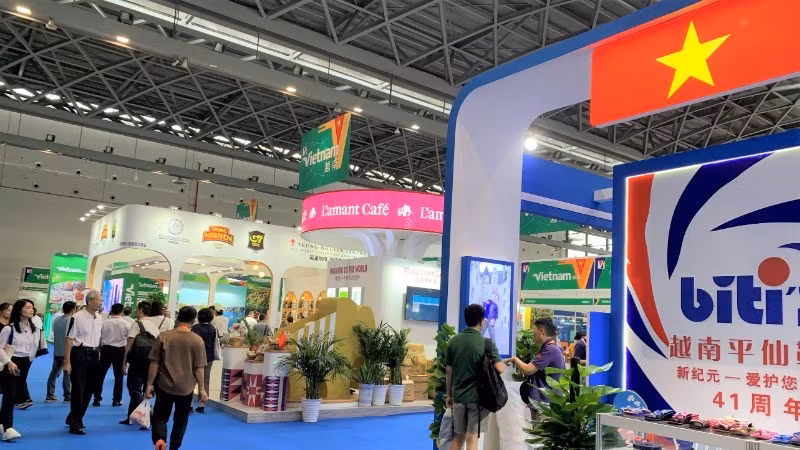 Вьетнамский стенд на крупной выставке в Китае.