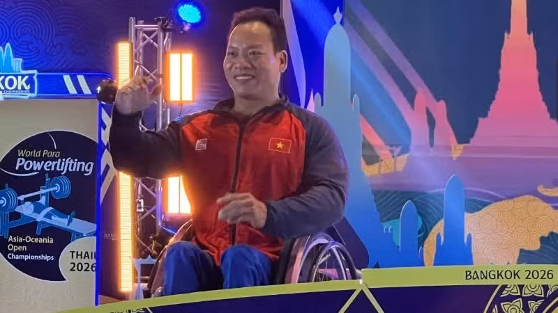 Спортсмен Ле Ван Конг завоевал серебряную медаль на чемпионате Азии-Океании по тяжелой атлетике среди спортсменов с ограниченными возможностями 2026 года.