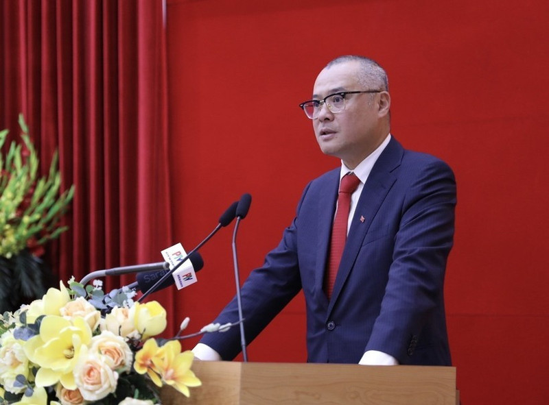Новый Секретарь парткома провинции Футхо Фам Дай Зыонг выступил с речью при вступлении в должность. (Фото: ВИА)