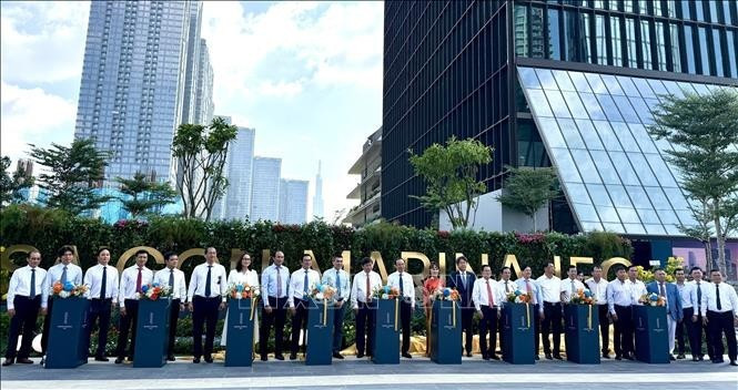 Церемония презентации башни Международного финансового центра Saigon Marina IFC. (Фото: ВИА)