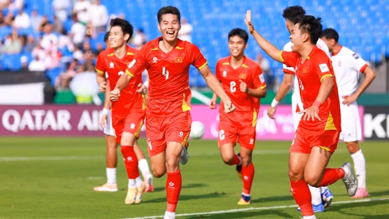 Сборная Вьетнама ярко начала выступление в финальном этапе чемпионата Азии U23 2026 года. (Фото: Федерация футбола Вьетнама)
