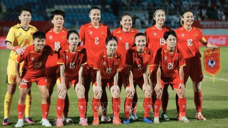 Стартовый состав женской сборной Вьетнама. (Фото: ВИА)