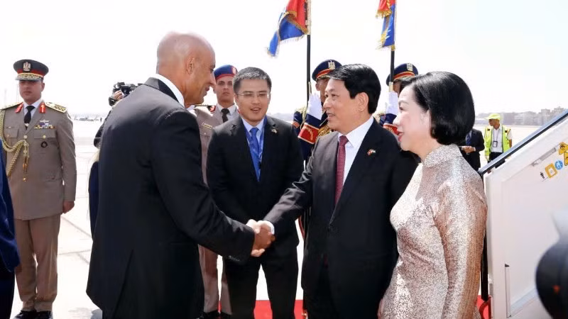 Президент Вьетнама Лыонг Кыонг прибыл в Каир, начав государственный визит в Египет. Фото: Суан Ки