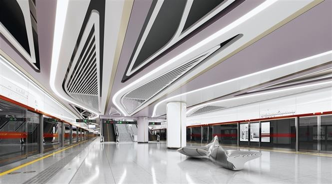 Визуализация станции «Таодан» линии метро № 2 (Бентхань – Тхамлыонг). (Фото: ВИА)