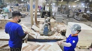 Производство древесных панелей на акционерном обществе Thuan An Wood в городе Хошимине. (Фото: ВИА)