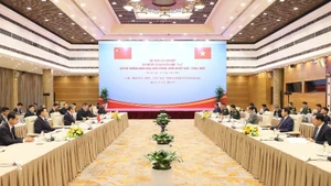 Первое совещание в рамках механизма стратегического диалога «3+3» на уровне министров иностранных дел, обороны и общественной безопасности Вьетнама и Китая. (Фото: ВИА)