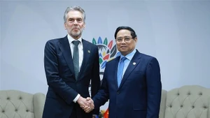 Премьер-министр Фам Минь Тьинь встречается с премьер-министром Нидерландов Диком Схоофом. (Фото: ВИА)