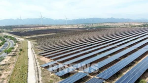 Проект солнечной электростанции на территории общины Фыокдинь (район Тхуаннам, прежняя провинция Ниньтхуан). (Фото: ВИА)