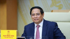 Премьер-министр Фам Минь Тьинь председательствует на первом заседании Руководящего комитета по управлению и регулированию макроэкономики. (Фото: ВИА)