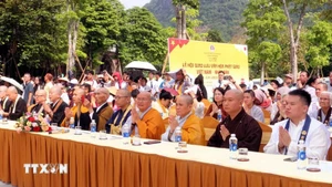 Монахи, буддисты и туристы принимают участие в фестивале. (Фото: ВИА)