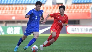 Сборная U22 Вьетнама уступила сборной U22 Узбекистана со счетом 0:1. (Фото: Федерация футбола Вьетнама)