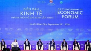 Осенний экономический форум в Хошимине 2024 года с участием Премьер-министра Фам Минь Тьиня. (Фото: thanhnien.vn)