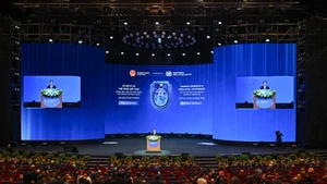 Общий вид церемонии подписания и Конференции высокого уровня Конвенции ООН против киберпреступности. (Фото: Тхюи Нгуен)