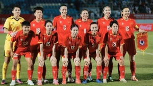 Стартовый состав женской сборной Вьетнама. (Фото: ВИА)