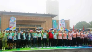 Участники международного дружественного пробега.