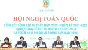 Премьер-министр Фам Минь Тьинь председательствует на конференции. (Фото: Чан Хай)