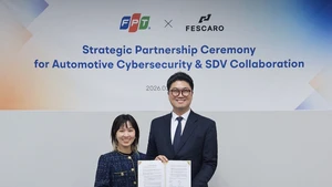 На церемонии подписания меморандума о взаимопонимании между корпорацией FPT и FESCARO, состоявшейся в Республике Корея. Фото: корпорация FPT.