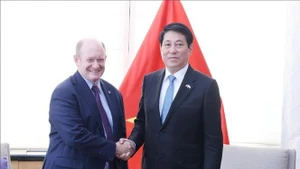 Президент Лыонг Кыонг принимает сенатора США Криса Кунса. (Фото: ВИА)
