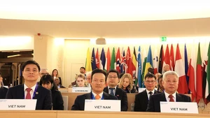 Вьетнамская делегация на сессии. Фото: moha.gov.vn фысфцсячсфцы