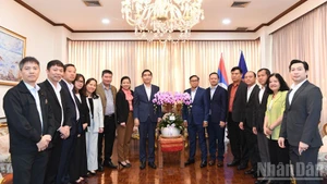 Представительства Вьетнама в Таиланде поздравляют Лаос с успешным проведением XII съезда НРПЛ. Фото: Минь Тханг