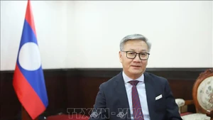 Министр иностранных дел Лаоса Тхонгсаван Фомвихан дает интервью корреспонденту. Фото: ВИА